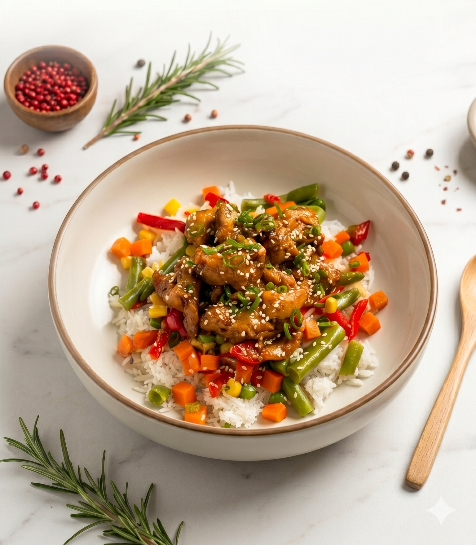 Preparat Chefbox — bowl cu pui și legume